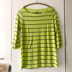 Splendid Striped Neon 3/4 Length Tee